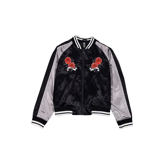 Dallas Cowboys Veste universitaire en satin fleuri pour femme