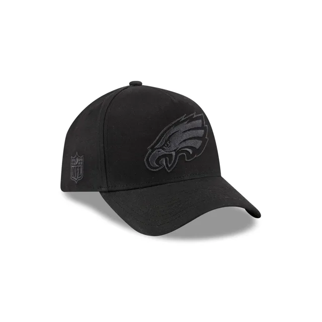 Philadelphia Eagles Chapeau ajusté en toile cirée noire 59FORTY A-Frame