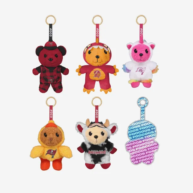 Tampa Bay Buccaneers FOOCOOS Peluche Sac Charm Porte-clés Blind Box Série 1