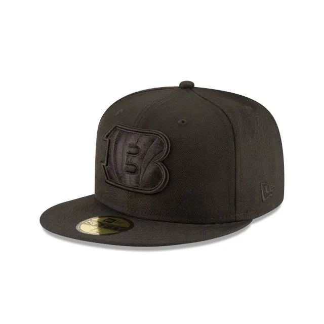 Cincinnati Bengals Noir sur Noir 59FIFTY Chapeau ajusté