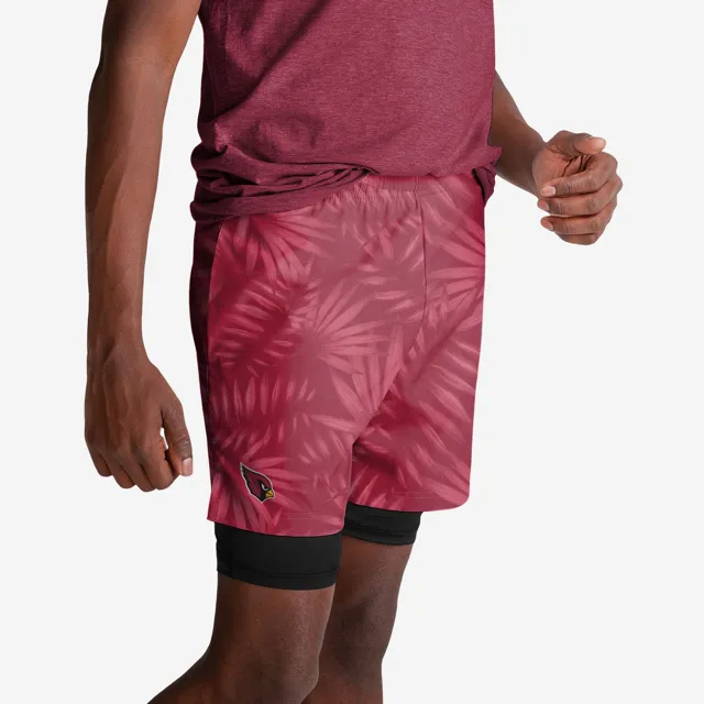 Arizona Cardinals Short doublé noir fleuri