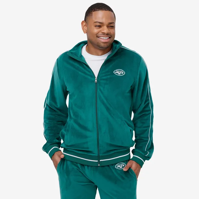 New York Jets 2019 Haut rétro zippé en velours