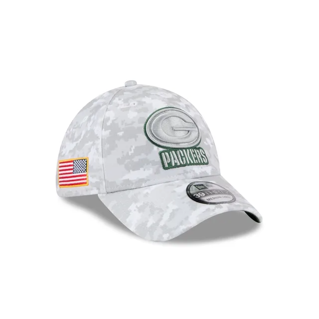 Green Bay Packers 2025 Salut au service Fan Gear 39THIRTY Chapeau extensible