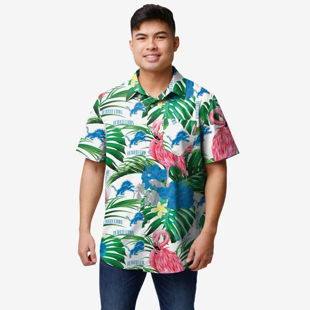 Detroit Lions Chemise boutonnée flamant rose