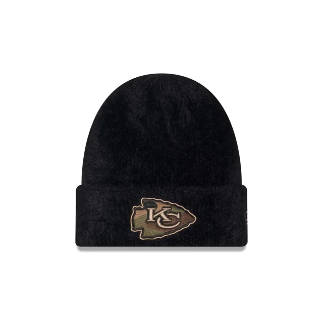 Kansas City Chiefs Bonnet en tricot à revers flou avec logo camouflage