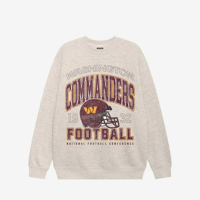 Sweat-shirt universitaire à col rond Washington Commanders
