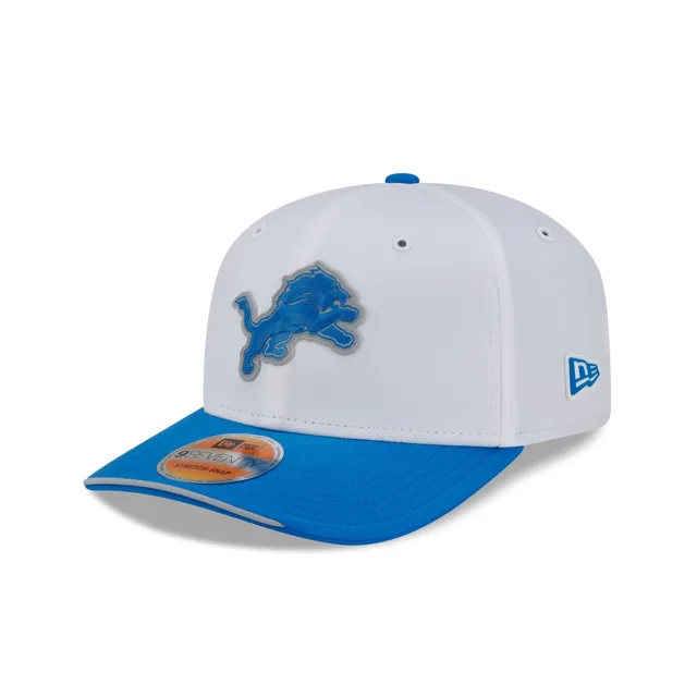 Detroit Lions 2026 Sideline Blanc 9SEVENTY Chapeau extensible à bouton-pression