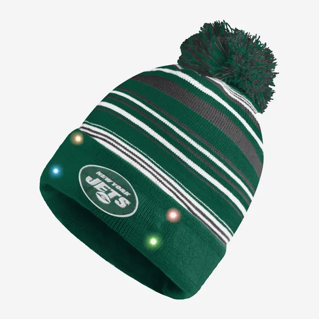 Bonnet lumineux à rayures horizontales New York Jets