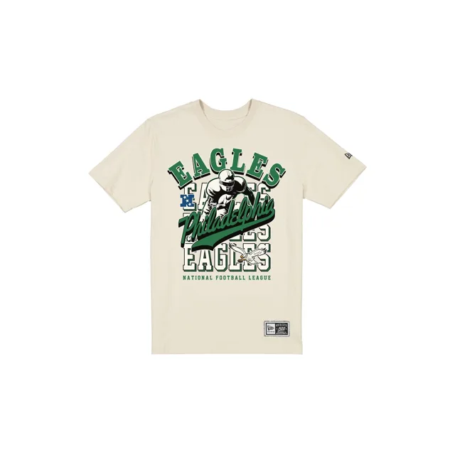 Philadelphia Eagles Casque de retour T-shirt blanc chromé