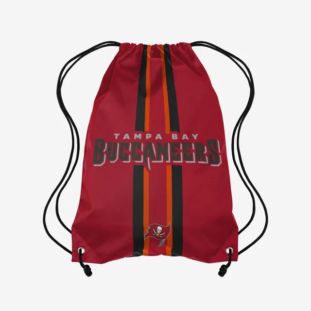 Tampa Bay Buccaneers Sac à dos avec cordon de serrage Team Stripe Wordmark
