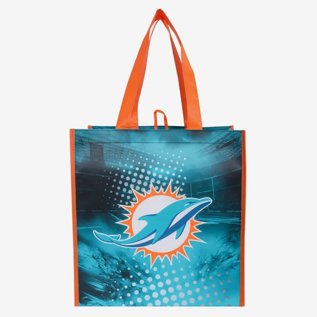 Miami Dolphins Lot de 4 sacs à provisions réutilisables