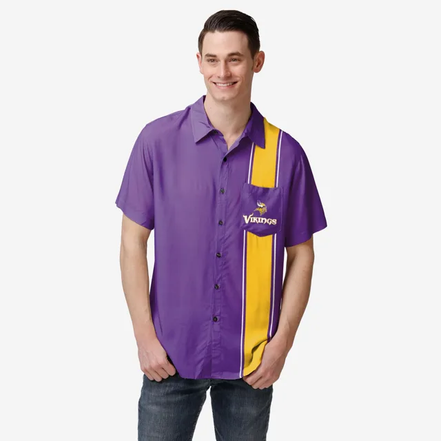 Minnesota Vikings Chemise boutonnée à rayures bowling