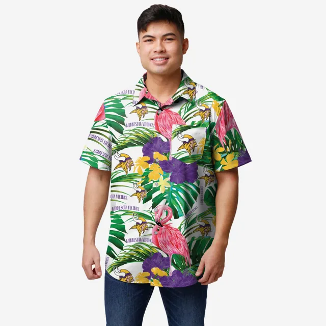 Minnesota Vikings Chemise boutonnée flamant rose