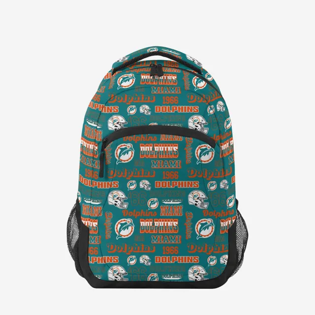 Miami Dolphins Répétez le sac à dos d'action d'impression rétro