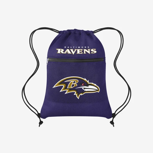 Baltimore Ravens Sac à dos avec cordon de serrage et poche en filet