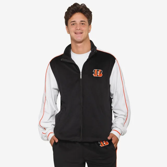 Cincinnati Bengals Haut zippé en velours bicolore