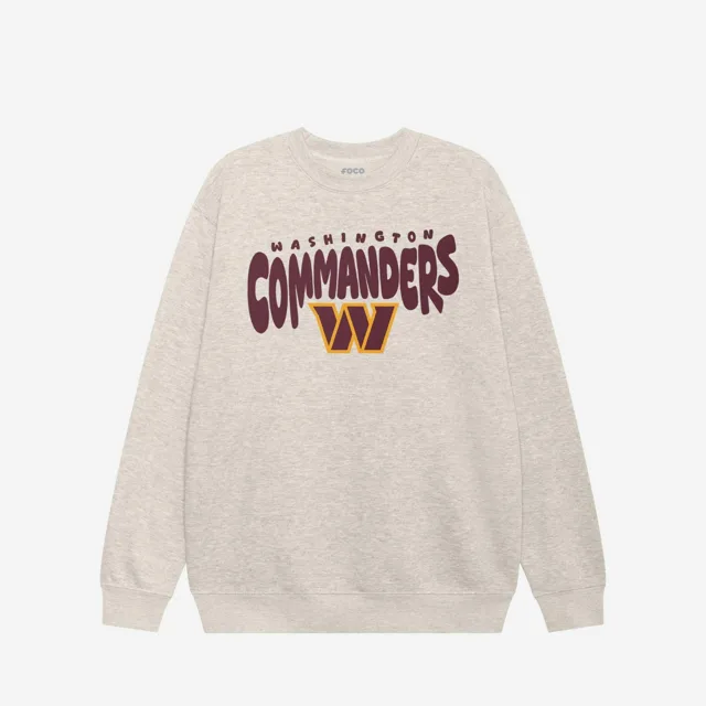 Sweat-shirt à col rond bulle Washington Commanders