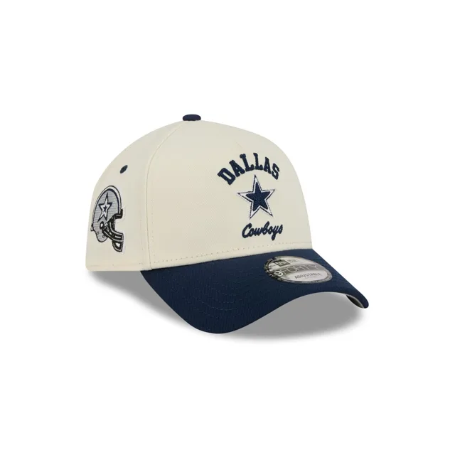 Dallas Cowboys Casquette Snapback 9FORTY A-Frame arquée blanc chromé