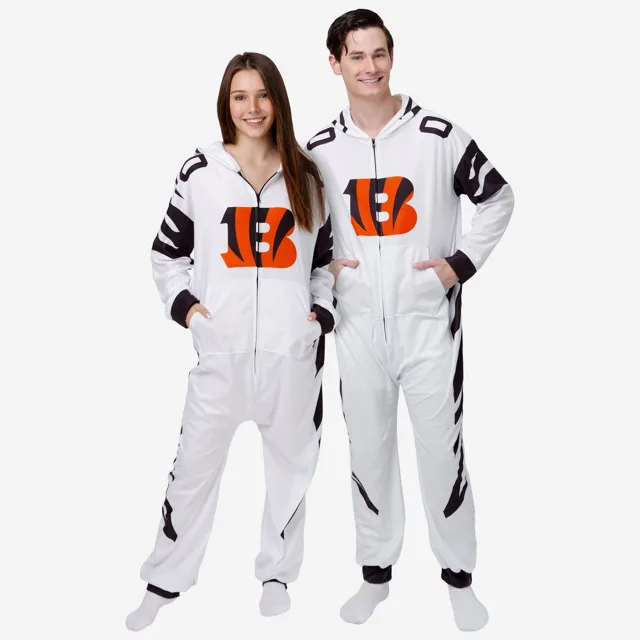 Cincinnati Bengals Pyjama une pièce à rayures blanches