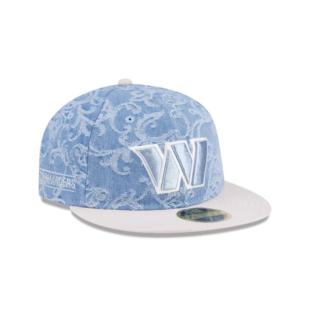 Just Caps Jacquard Denim Washington Commanders Retro Crown 59FIFTY Chapeau ajusté