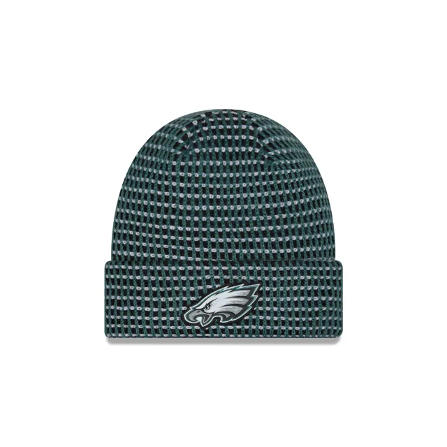 Philadelphia Eagles 2026 Sideline Bonnet en tricot à revers pour enfants par temps froid