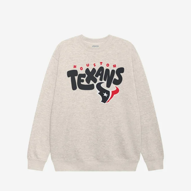 Sweat-shirt à col rond bulle Houston Texans