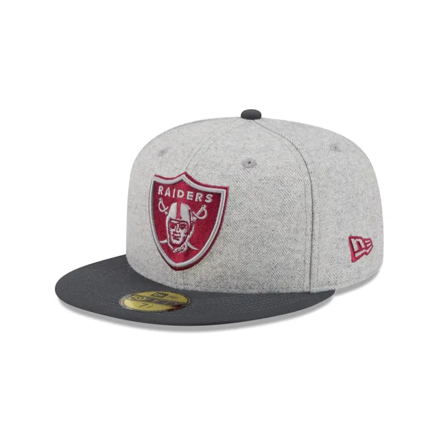 Las Vegas Raiders Chapeau ajusté 59FIFTY gris à chevrons