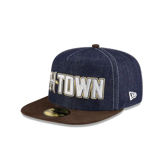 Houston Texans Houston Pack Denim 59FIFTY A-Frame Casquette ajustée