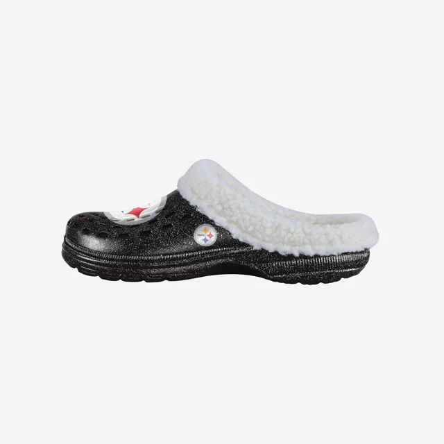 Pittsburgh Steelers Sabot pailleté doublé Sherpa pour femme