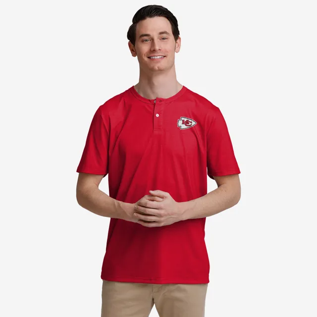 Kansas City Chiefs Solid Team Logo Henley à manches courtes
