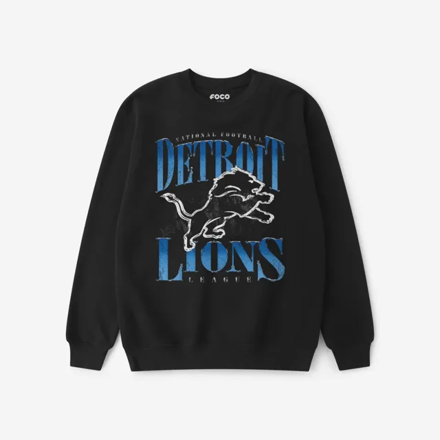 Detroit Lions Sweat-shirt à col rond chromé Stack