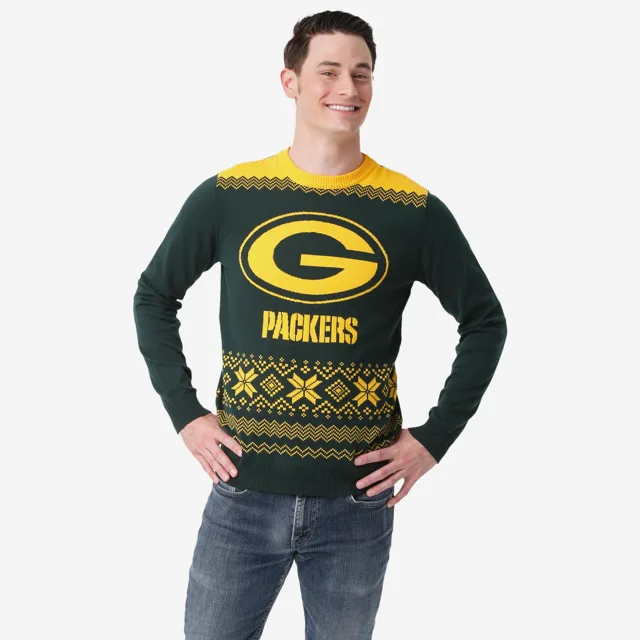 Green Bay Packers Pull de Noël avec grand logo
