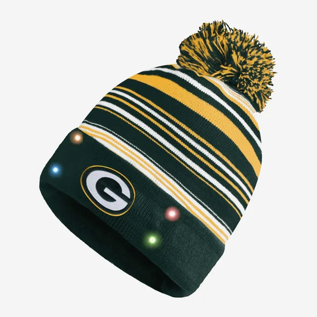 Bonnet lumineux à rayures horizontales Green Bay Packers