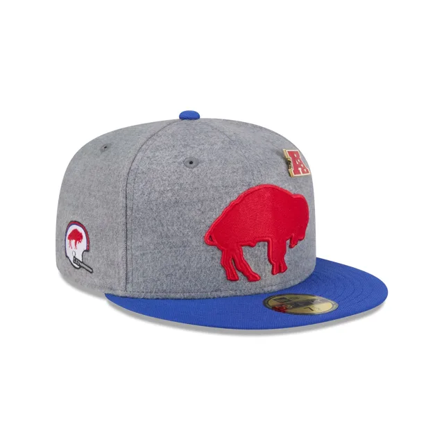 Buffalo Bills Chapeau ajusté 59FIFTY en laine gris chiné