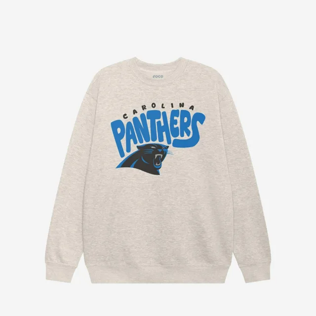 Sweat-shirt à col rond bulle Carolina Panthers
