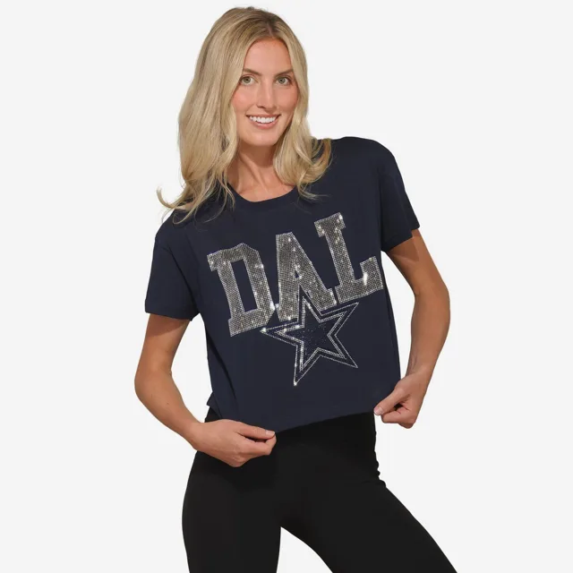Dallas Cowboys Haut court avec logo strass pour femme