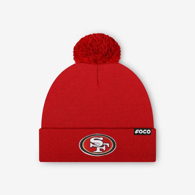 Bonnet à pompon avec logo principal San Francisco 49ers Basic