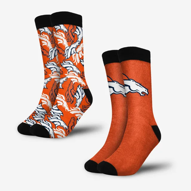 Denver Broncos Primetime Blast Chaussettes Lot de 2
