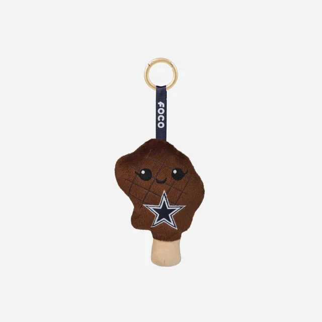 Dallas Cowboys Porte-clés à breloques pour sac de nourriture en peluche
