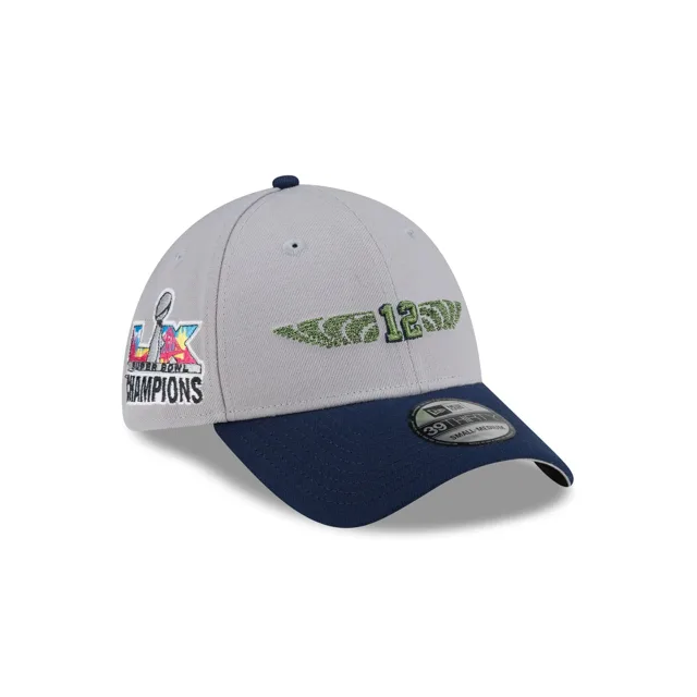 Seattle Seahawks Super Bowl LX Champions Sidepatch Rivalités Gris 39THIRTY Casquette Stretch Fit