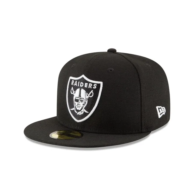 Las Vegas Raiders Chapeau ajusté 59FIFTY noir et blanc