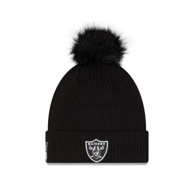 Las Vegas Raiders 2026 Salut au service Bonnet en tricot à pompon pour femmes