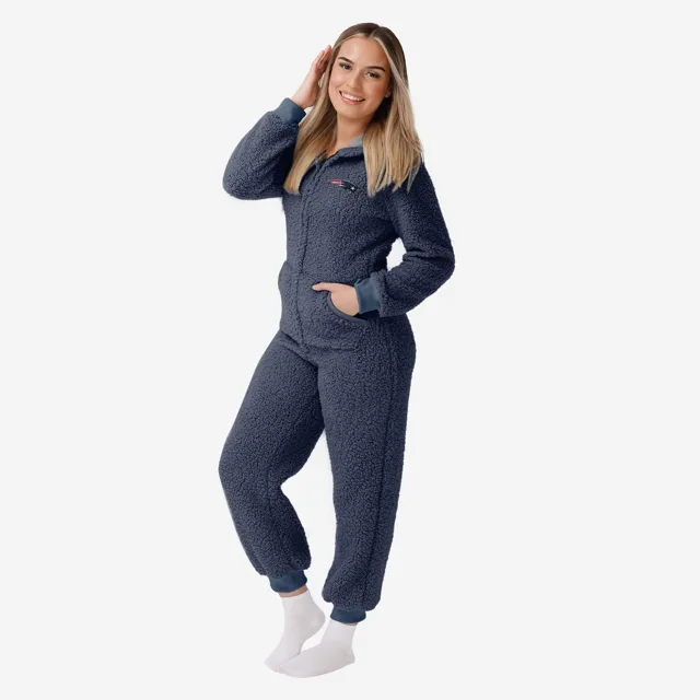 New England Patriots Pyjama une pièce Sherpa pour femme
