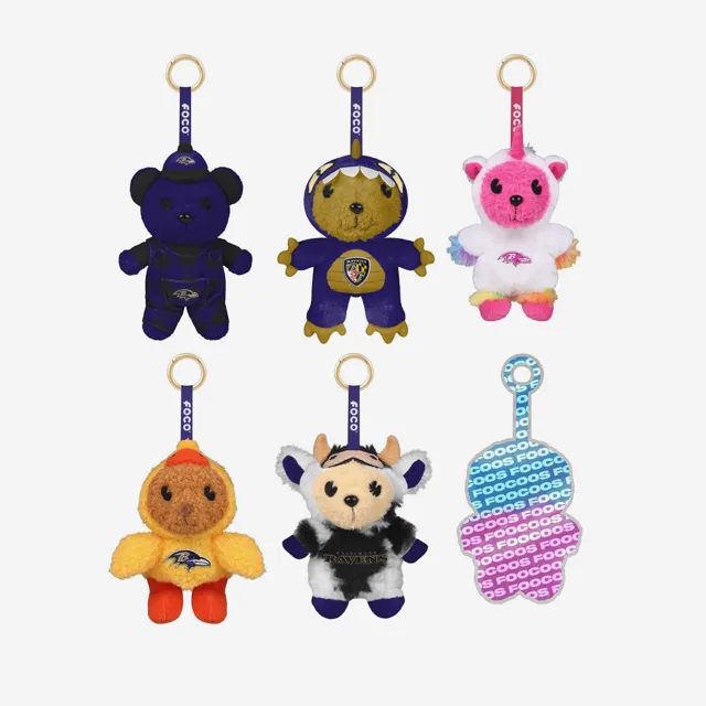 Baltimore Ravens FOOCOOS Peluche Sac Charm Porte-clés Blind Box Série 1