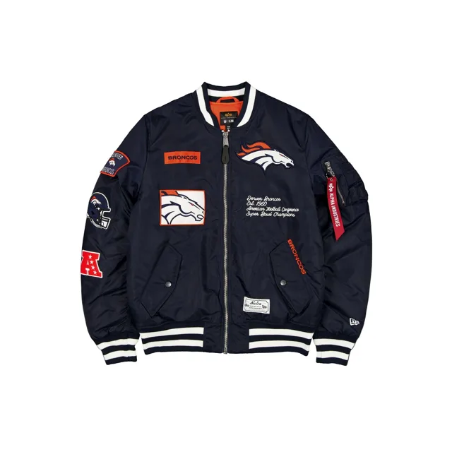 Alpha Industries x Denver Broncos Blouson aviateur MA-1 bleu marine