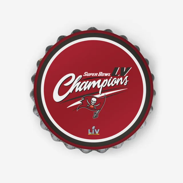 Tampa Bay Buccaneers Panneau mural Super Bowl LV Champions Bottlecap