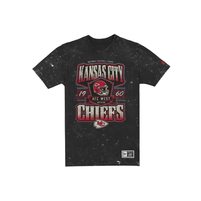Kansas City Chiefs T-shirt noir graphique délavé