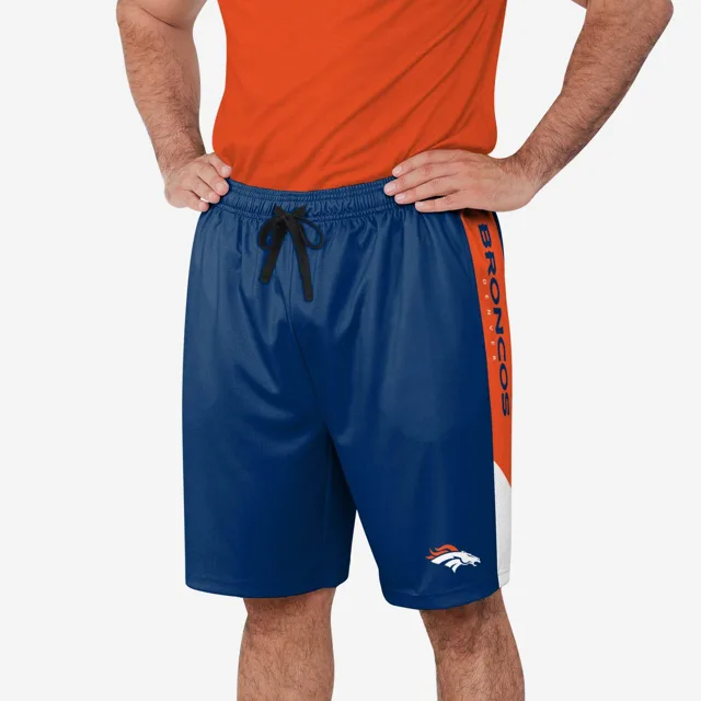 Short d'entraînement à rayures latérales Denver Broncos