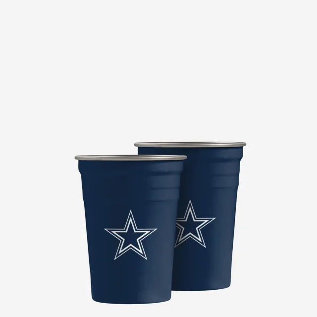 Dallas Cowboys Lot de 2 gobelets réutilisables en acier inoxydable de 16 oz