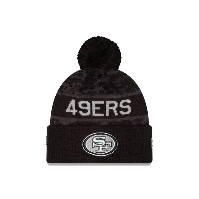 San Francisco 49ers 2026 Salut au service Bonnet tricoté à pompons pour enfants